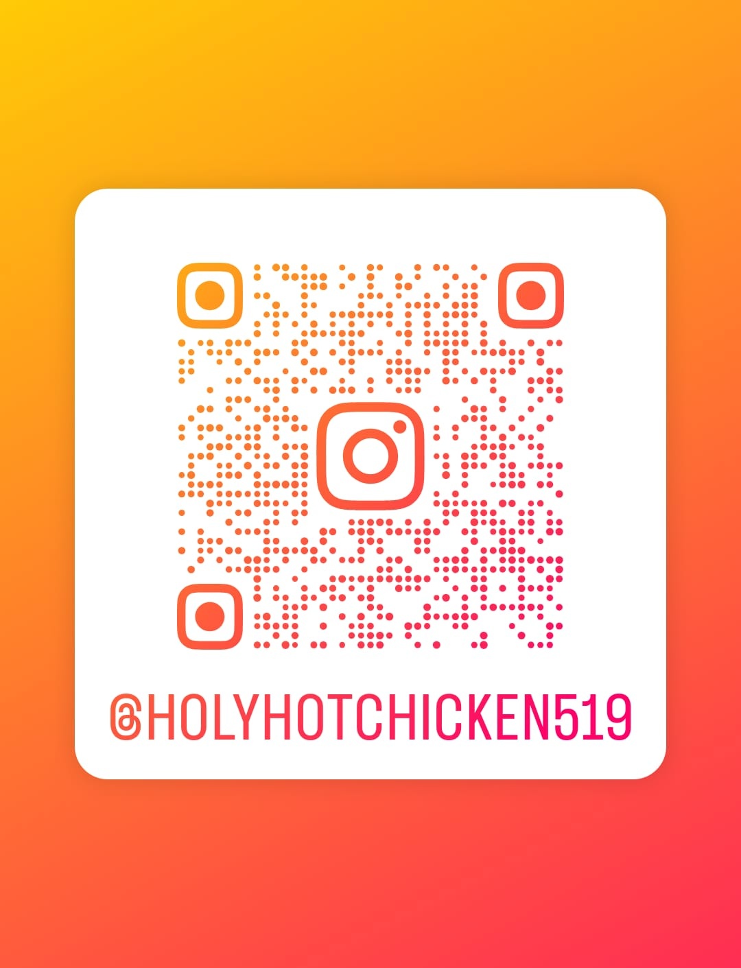 Holy Hot Chicken Instagram QR